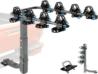 Nosič kol na tažné zařízení – sklopná konstrukce pro 4 kola 67*10.5*35cm
